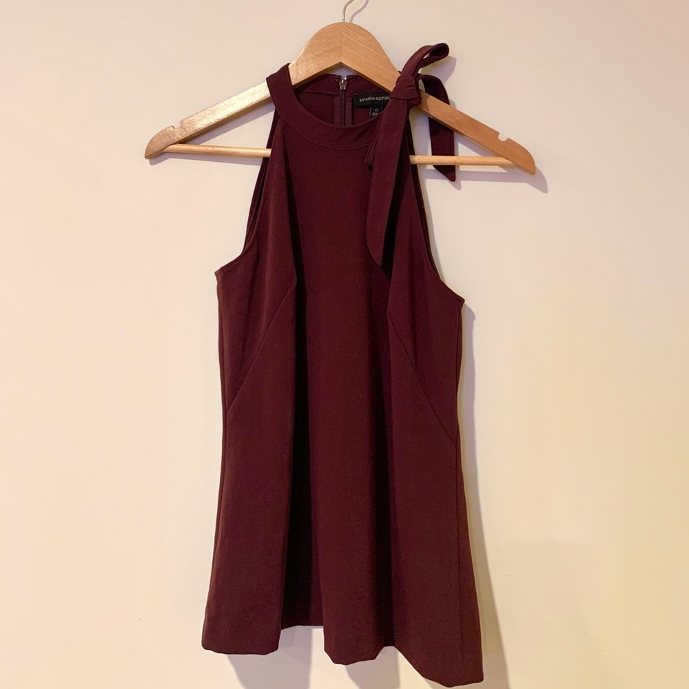 Banana Republic Tie Neck Tank Blouse